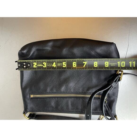 Fossil Black Leather Shoulder Bag Purse Minimalist Small Classic - Picture 5 of 6